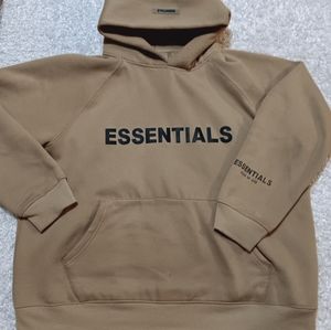 Fear Of God ESSENTIALS Hoodie Sweatshirt Mens XL Tan Brown